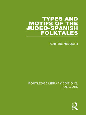 cover image of Types and Motifs of the Judeo-Spanish Folktales Pbdirect